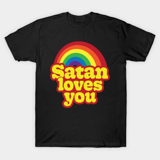 Satan Loves You! Cute funny goth T-Shirt by Daribo